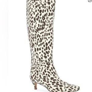 Chic Over the Knee Dalmatian Print Boots